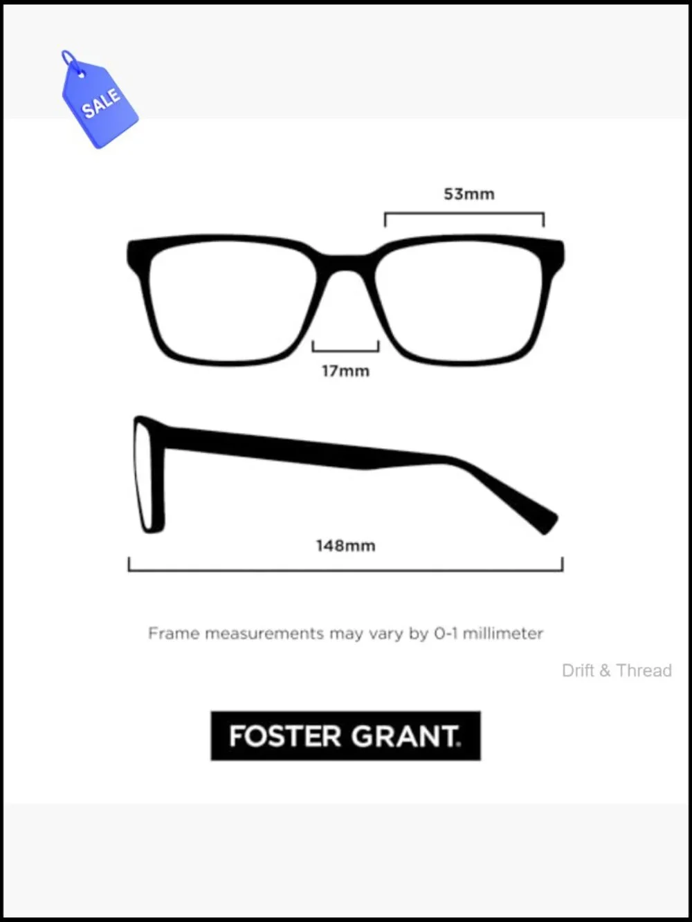 Square Reading Glasses with Scratch-Resistant Lenses